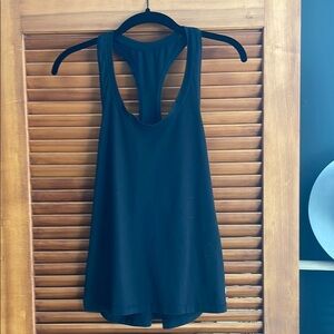 Vuori Black Racerback Tank Top with Scoop Neckline